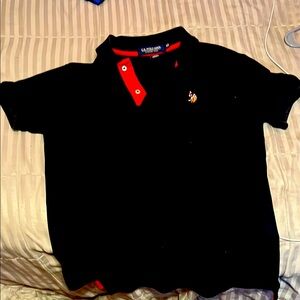 Kids Black and Red Polo Shirt